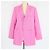 Jacquemus Pink Gabardine Linen Blend Single Breasted Le Splash Blazer