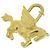 Pendente Cadena Pegasus di Hermès D'oro Metallico - vista 2