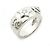 Timeless Anello Tre Simboli K18WG in Oro Bianco e Diamante Chanel