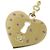 Portachiavi con motivo a cuore Chanel D'oro Metallico - vista 4