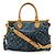 Borsa tote Neo Cabby MM in denim Monogram Louis Vuitton Blu