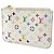 Pochette Cree Portamonete Louis Vuitton Bianco Multicolore - vista 2