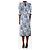Reformation Midikleid mit weiß-blauem Blumenmuster - Größe UK 4 - Ansicht 2