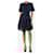 Autre Marque Navy blue cheesecloth broderie mini dress - size UK 6 Cotton  ref.2475574