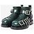 Burberry Botas de tornozelo de couro verde escuro com fivela - tamanho EU 36 (UK 3) - vista 2