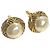 Gemelli vintage in perla finta di Chanel D'oro