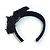 Fascia per capelli Chanel CC Coco in nastro 14K Nero
