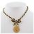 Collar de cinta con moneda de Chanel Dorado - vista 3