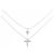 Autre Marque Collana a Croce con Diamanti Au750 Argento