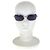 Timeless Chanel Metallsonnenbrille Silber Lila - Ansicht 4