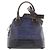 Autre Marque Borsa in pelle goffrata con nastro Paule Ka Marrone Nero Porpora