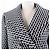 Chanel Hexagon COCO Button Zigzag Pattern Wool Coat Black White - view 4