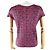 Issey Miyake Polyester T-Shirt PLEATS PLEASE PP63-JK522 Rot Blau - Ansicht 3