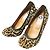 Bailarinas WEDGE de piel de ternera de Lanvin Multicolor Estampado de leopardo
