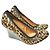 Bailarinas WEDGE de piel de ternera de Lanvin Multicolor Estampado de leopardo - vista 3