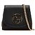 Gucci Blondie Leder Schultertasche mit Kette Schwarz Golden