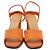 Sandali in pelle e nylon Hermès Arancione - vista 4