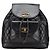 Timeless Chanel Matelassé Lammfell Rucksack Schwarz