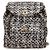Timeless Chanel Coco Mark Matelassé Tweed Rucksack Schwarz Weiß