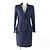 Chanel COCO Mark Button Wool 2way Jacket Skirt Blue Navy blue