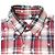 Autre Marque Camisa de algodón STAR PLAID MIX de Uniform Experiment Roja Azul marino - vista 4