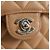 CHANEL Mini Matelassé 17 Borsa a Spalla con Catena Pelle Caviar Beige CC Auth 138560V Argento - vista 18