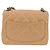 CHANEL Mini Matelassé 17 Borsa a Spalla con Catena Pelle Caviar Beige CC Auth 138560V Argento - vista 2
