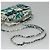 Borsa a Spalla con Catena PRADA in Nylon Verde Argento Autentica 139976 - vista 7