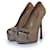 Yves Saint Laurent, escarpins en daim Tribute Marron  - vue 1
