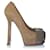 Yves Saint Laurent, escarpins en daim Tribute Marron  - vue 4