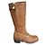 Pollini Way Out Leder Bikerstiefel hellbraun