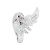 Anello Boucheron, "Animali da Collezione: "Cypris, il Cigno", oro bianco, diamanti, rubini.