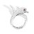Anello Boucheron, "Animali da Collezione: "Cypris, il Cigno", oro bianco, diamanti, rubini. - vista 2