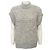 Pull sans manches en alpaga gris / blanc avec sequins Peserico