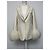 Blazer Parosh Crema de Lana y Piel de Mongolia Crudo - vista 6