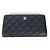 Chanel CC Coco Mark gesteppte Bifold-Langbörse Schwarz