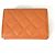 Chanel Orange Lambskin Tri-Fold Wallet - view 3