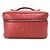 Vanity Horizontale Kosmetiktasche Chanel CC Coco Mark Rot