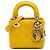 Dior Giallo Micro Pelle di Agnello Cannage Lady Dior Senape