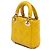 Dior Giallo Micro Pelle di Agnello Cannage Lady Dior Senape - vista 2