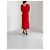 Isabel Marant Midi Kleid Rot Viscose - Ansicht 7