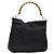 Borsa a Spalla Gucci Bamboo Nylon Nero Argento 001 1553 1577 Auth bs28640