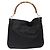 Borsa a Spalla Gucci Bamboo Nylon Nero Argento 001 1553 1577 Auth bs28640 - vista 2