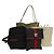 PRADA Tote Bag Nylon 4Set Weiß Khaki Schwarz Auth ki5890