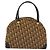 Borsa a mano in tela Trotter Christian Dior marrone oro Auth 140092 - vista 2