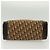 Borsa a mano in tela Trotter Christian Dior marrone oro Auth 140092 - vista 5