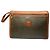 Céline Clutch in pelle vintage Celine Paris marrone verde