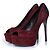 Brian Atwood, décolleté in suede bordeaux Rosso