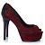 Brian Atwood, décolleté in suede bordeaux Rosso - vista 4