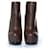 Bottines en cuir Tribute Yves Saint Laurent Marron  - vue 3